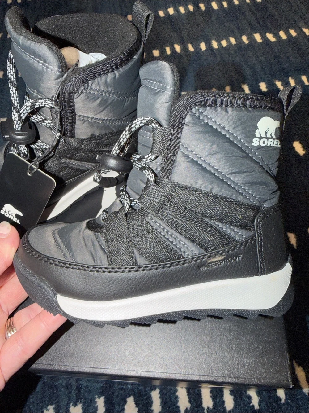 Sorel Kids Whitney II Plus Lace Winter Boot - Black